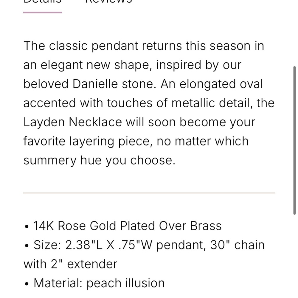 Kendra Scott Rose Gold Necklace - Picture 10 of 10